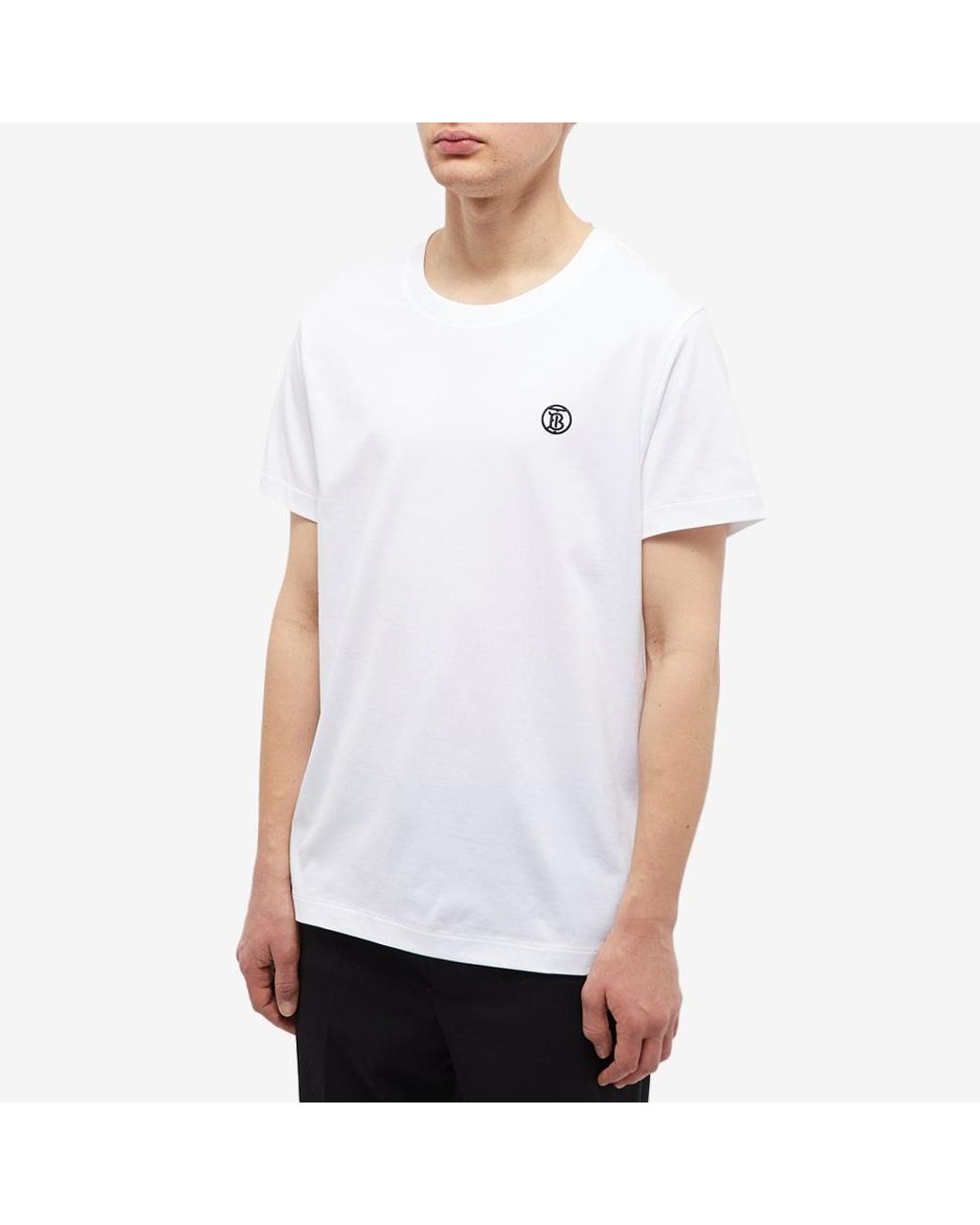 【送料関税込】Burberry Parker TB Circle Logo T-Shirt Burberry Men's Parker TB Circle Logo T-Shirt in Black Burberry