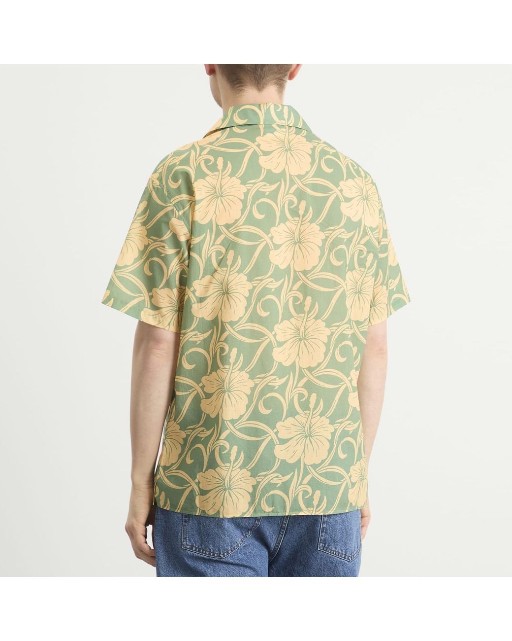 Drole de Monsieur Yellow Hibiscus Monoramme Shirt for men