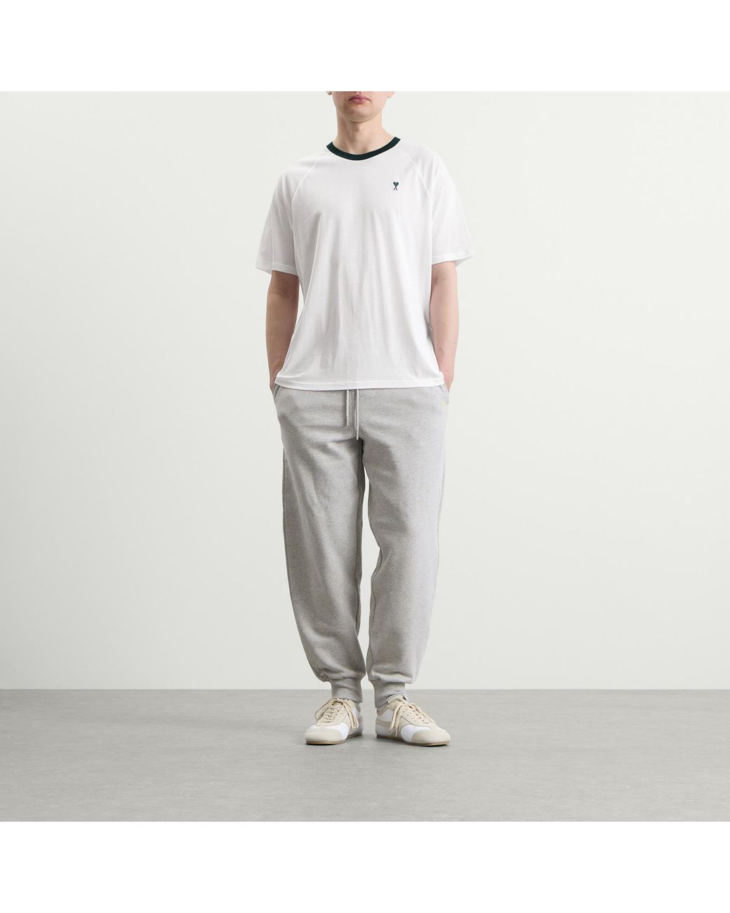 AMI White Mercerised Jersey Adc T-Shirt for men