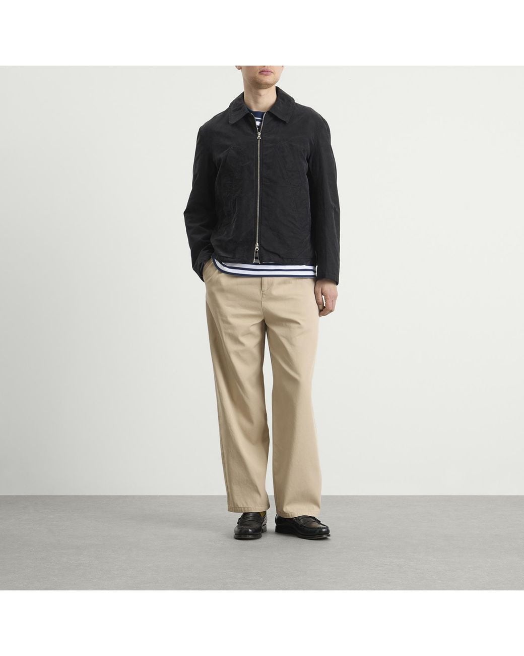 A.P.C. Natural Ricky Double Pleat Chinos for men