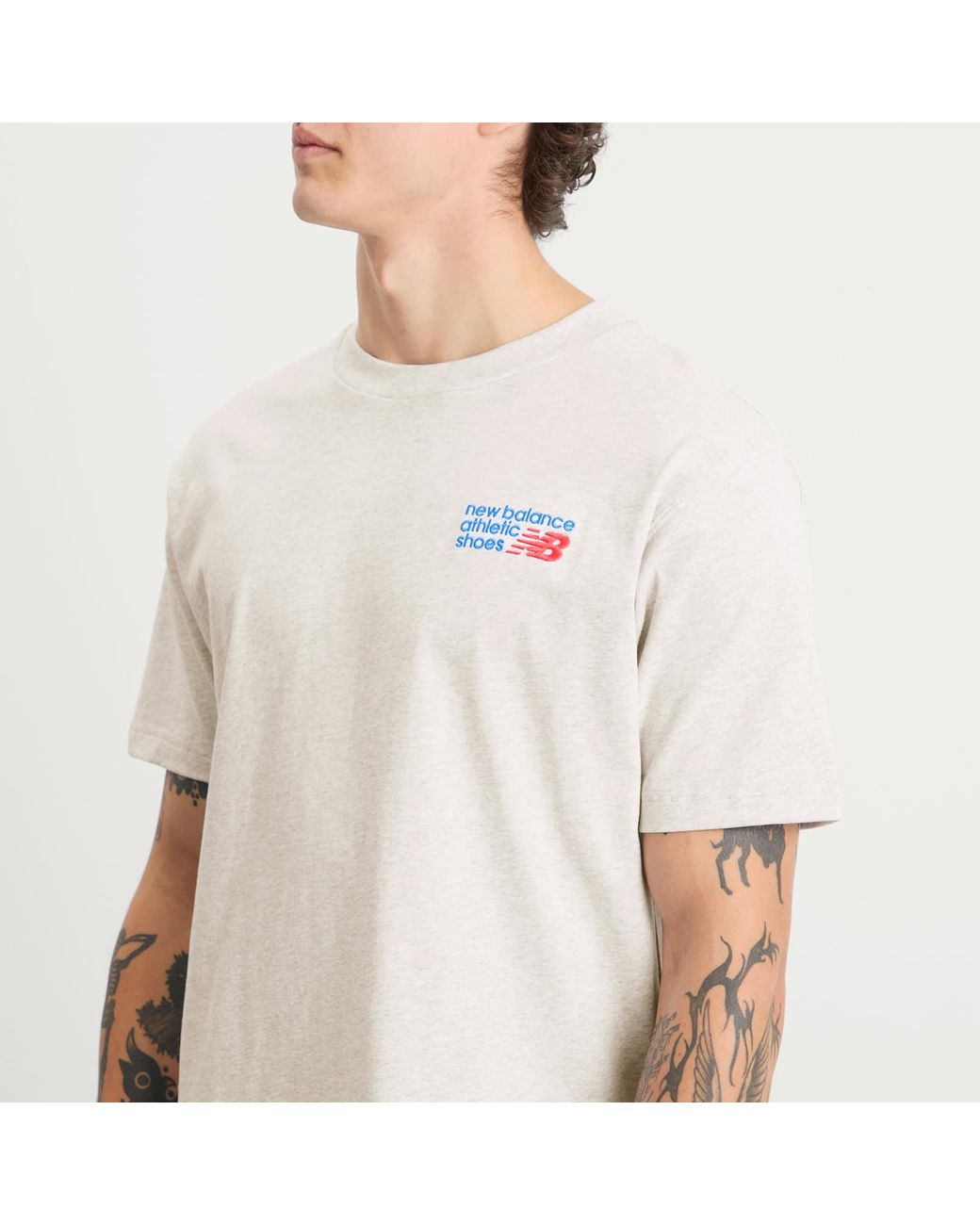 New Balance White Athletics Premium Logo T-Shirt for men