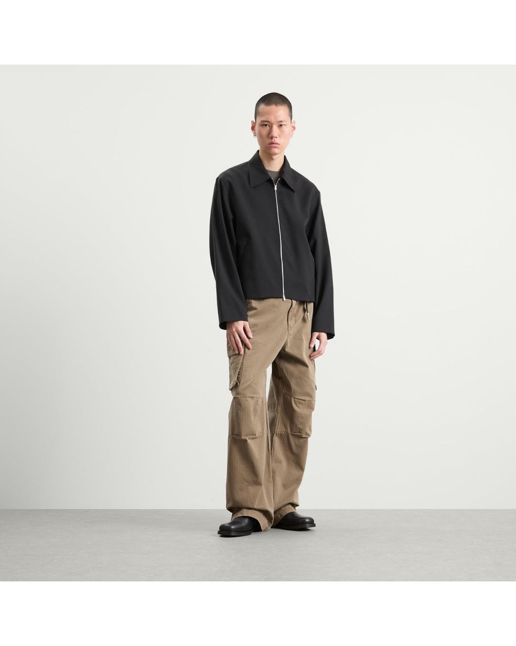 Our Legacy Black Wool Mini Zip Jacket for men