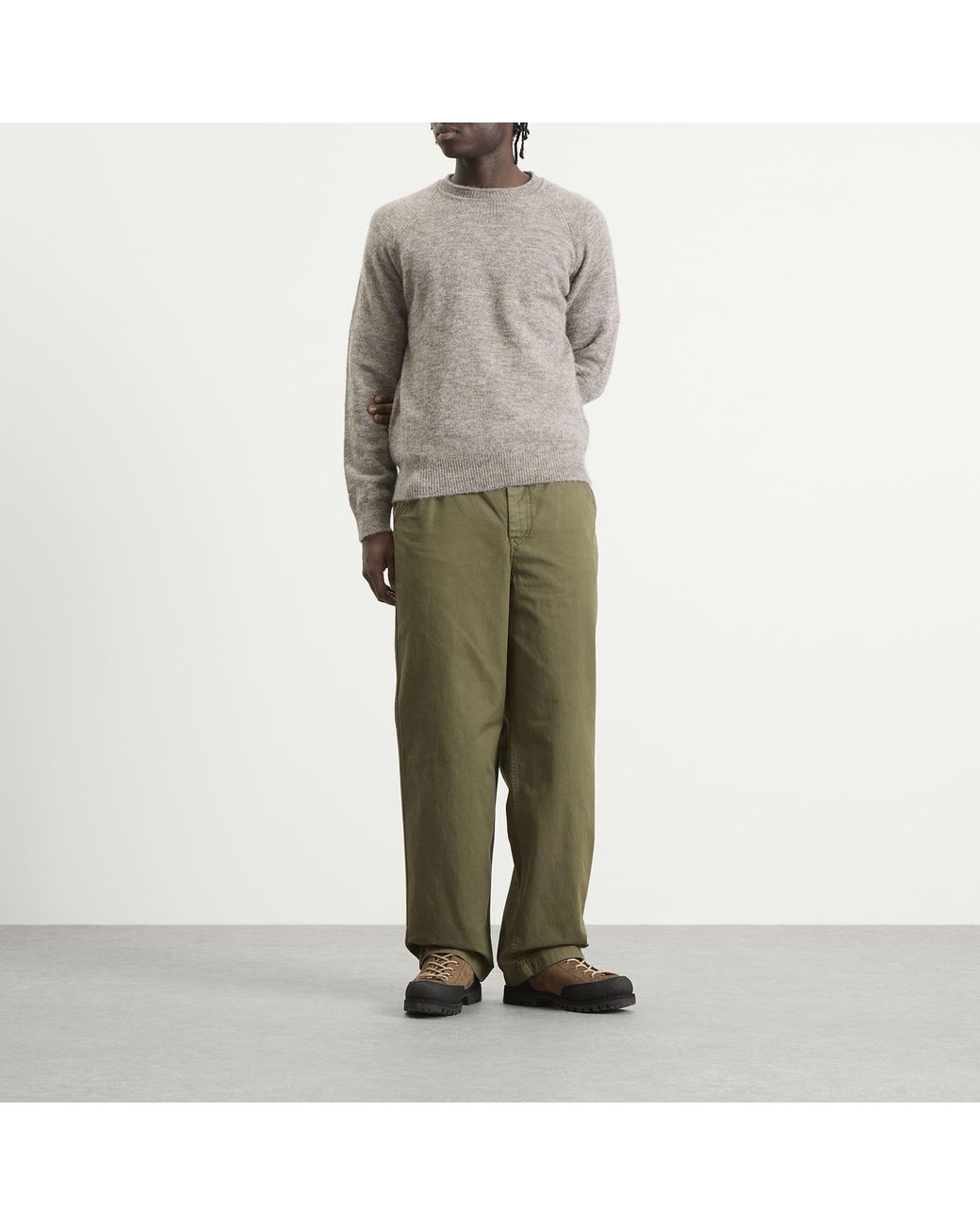Norse Projects Gray Skogafoss Baby Alpaca Jumper for men