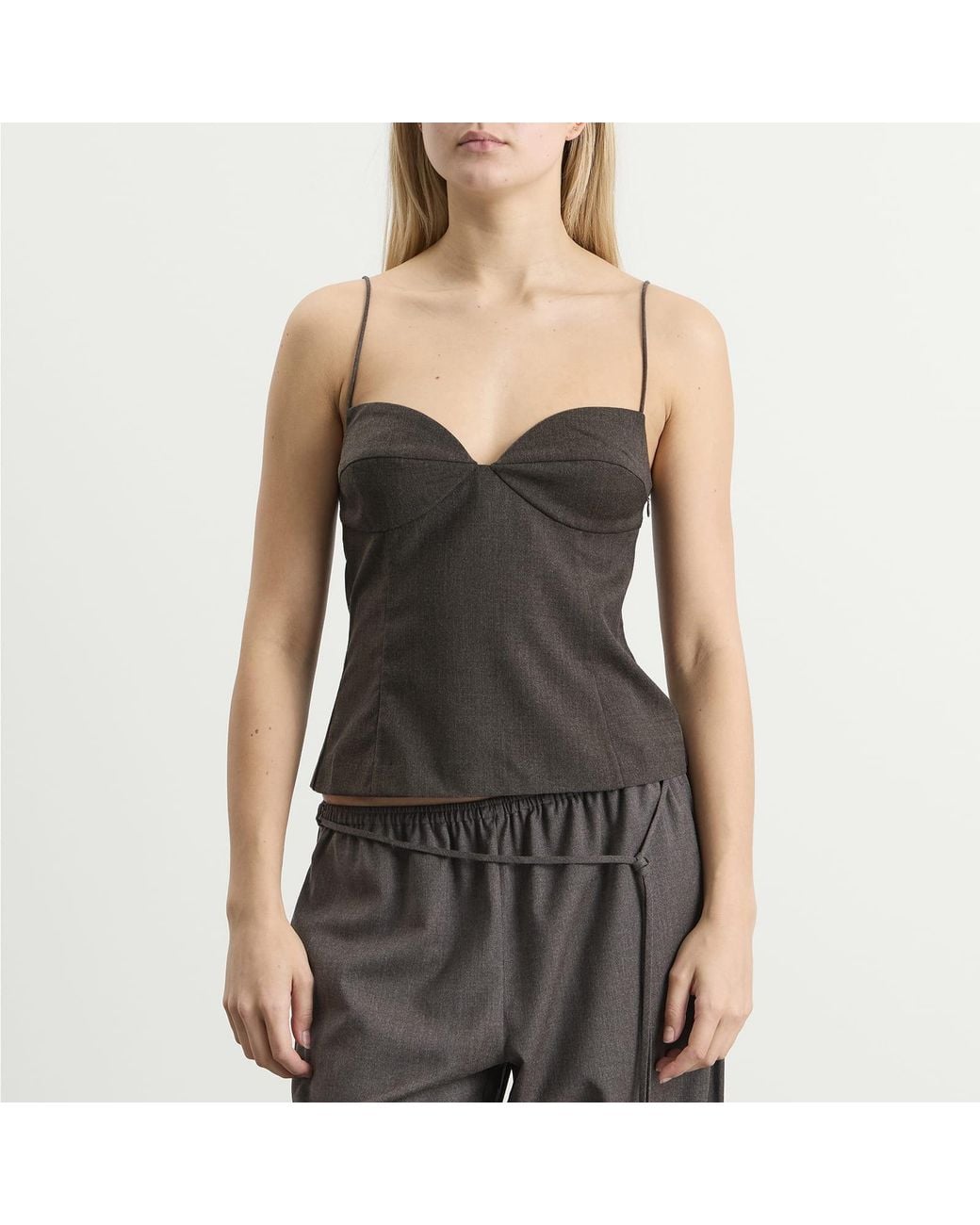 St. Agni Brown Wool Cami