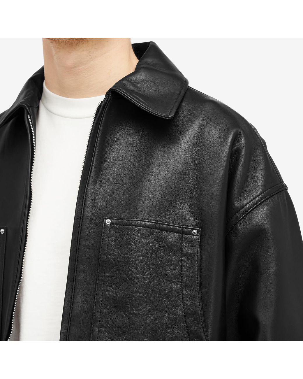 Amiri Ma Quad Leather Work Jacket in Black for Men | Lyst