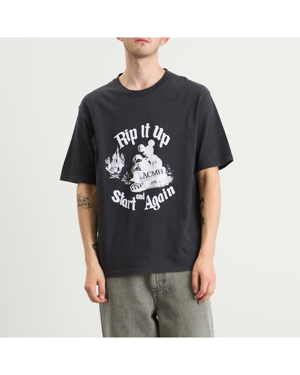 ACMH by Magic Castles Black Rip It Up T-Shirt for men