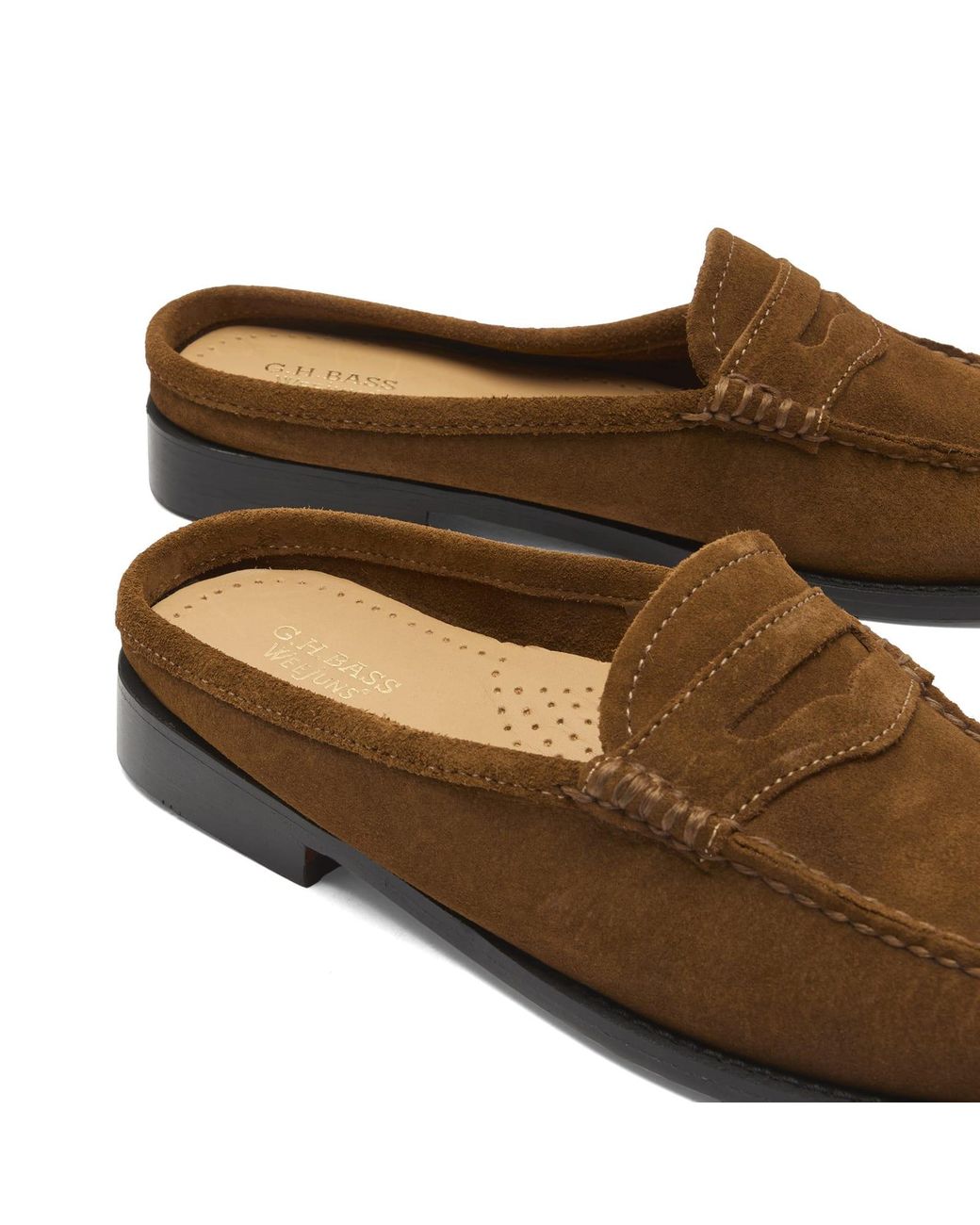 G.H.BASS Brown Weejun Penny Slide