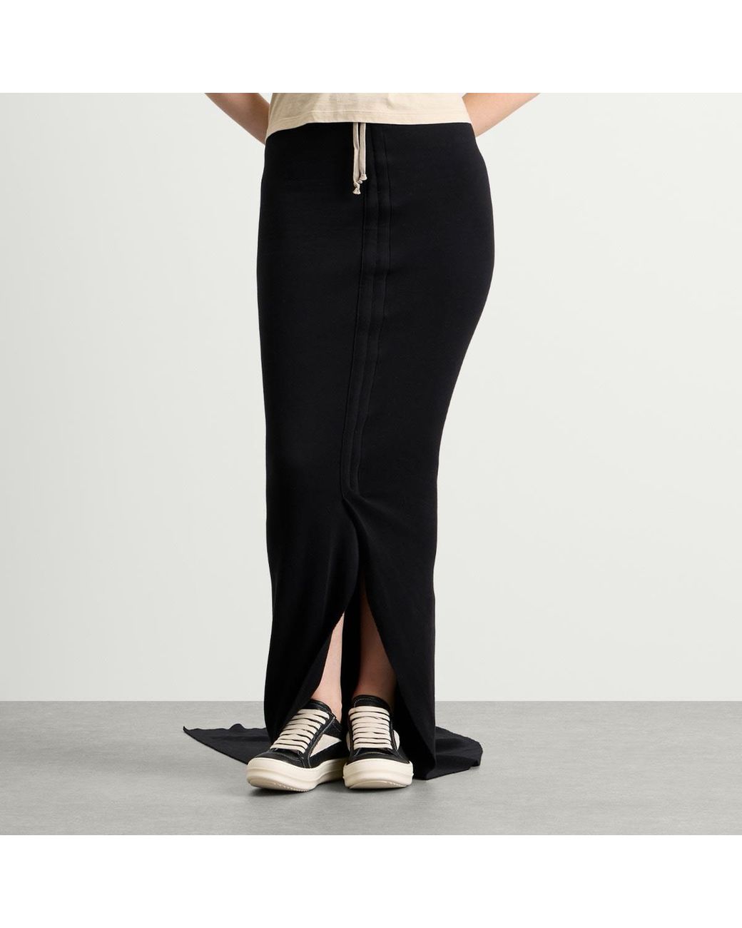 Rick Owens Black Edfu Maxi Skirt