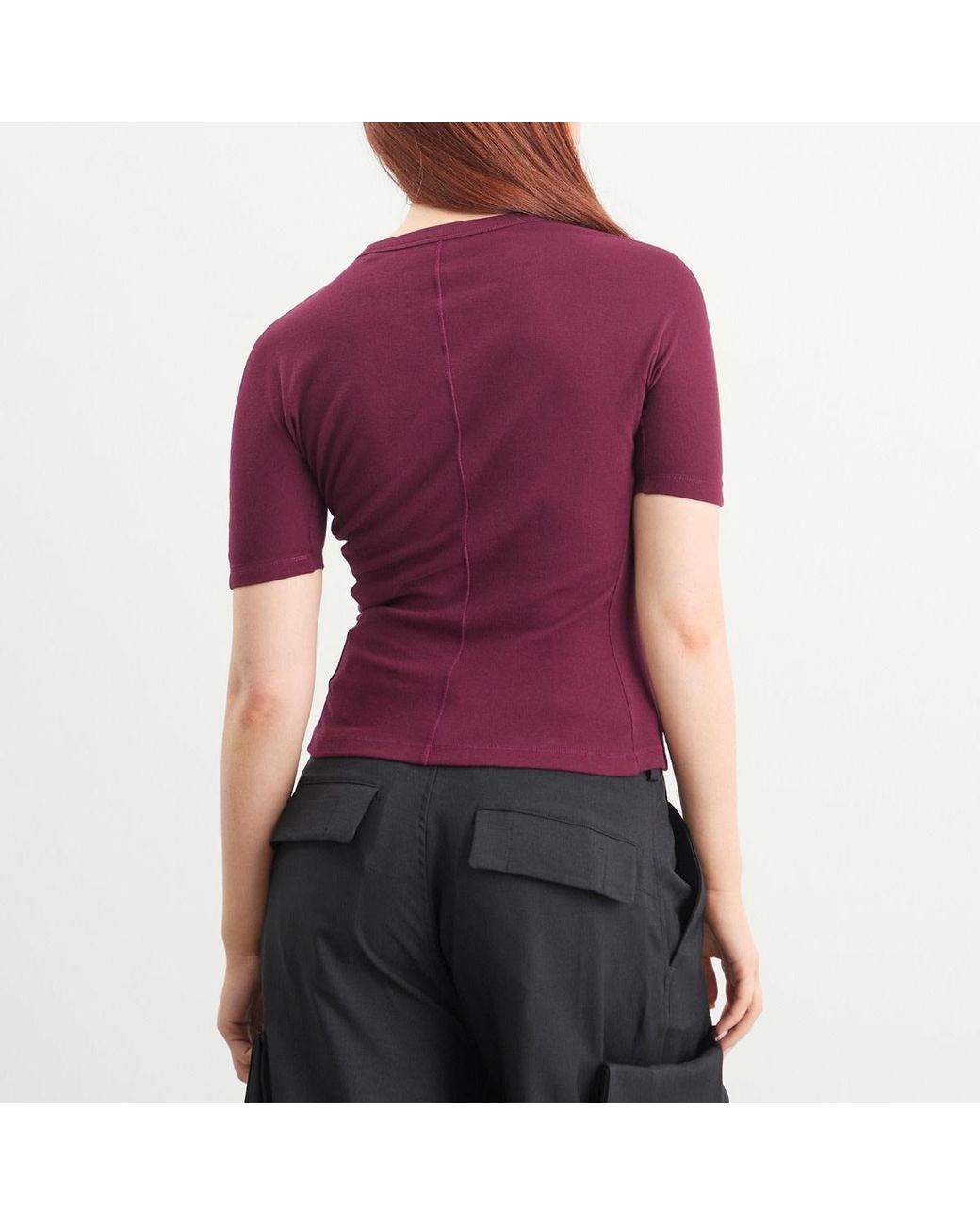 Y-3 Purple Fitted T-Shirt