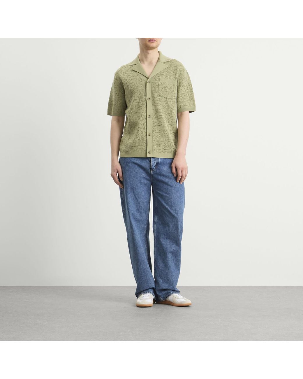 Drole de Monsieur Green Lace Knitted Shirt for men