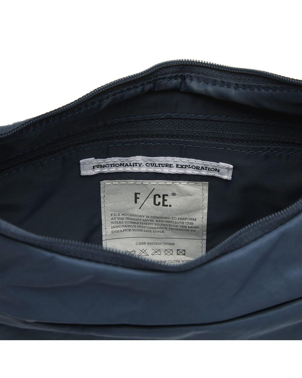 F/CE Blue Textured Twill Pouch
