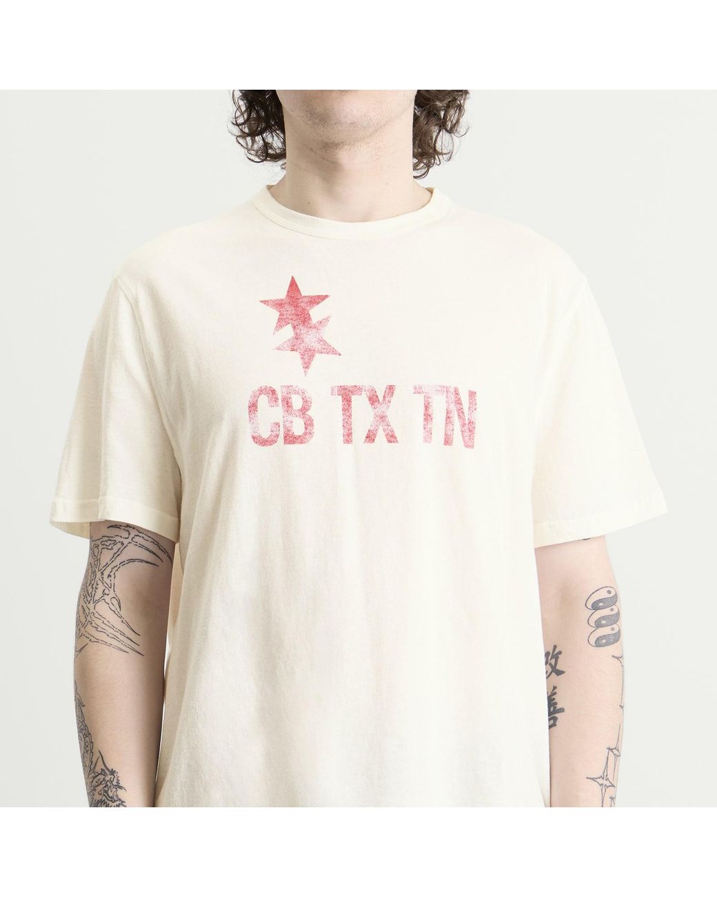 Cole Buxton White Cb Tx Tn T-Shirt for men