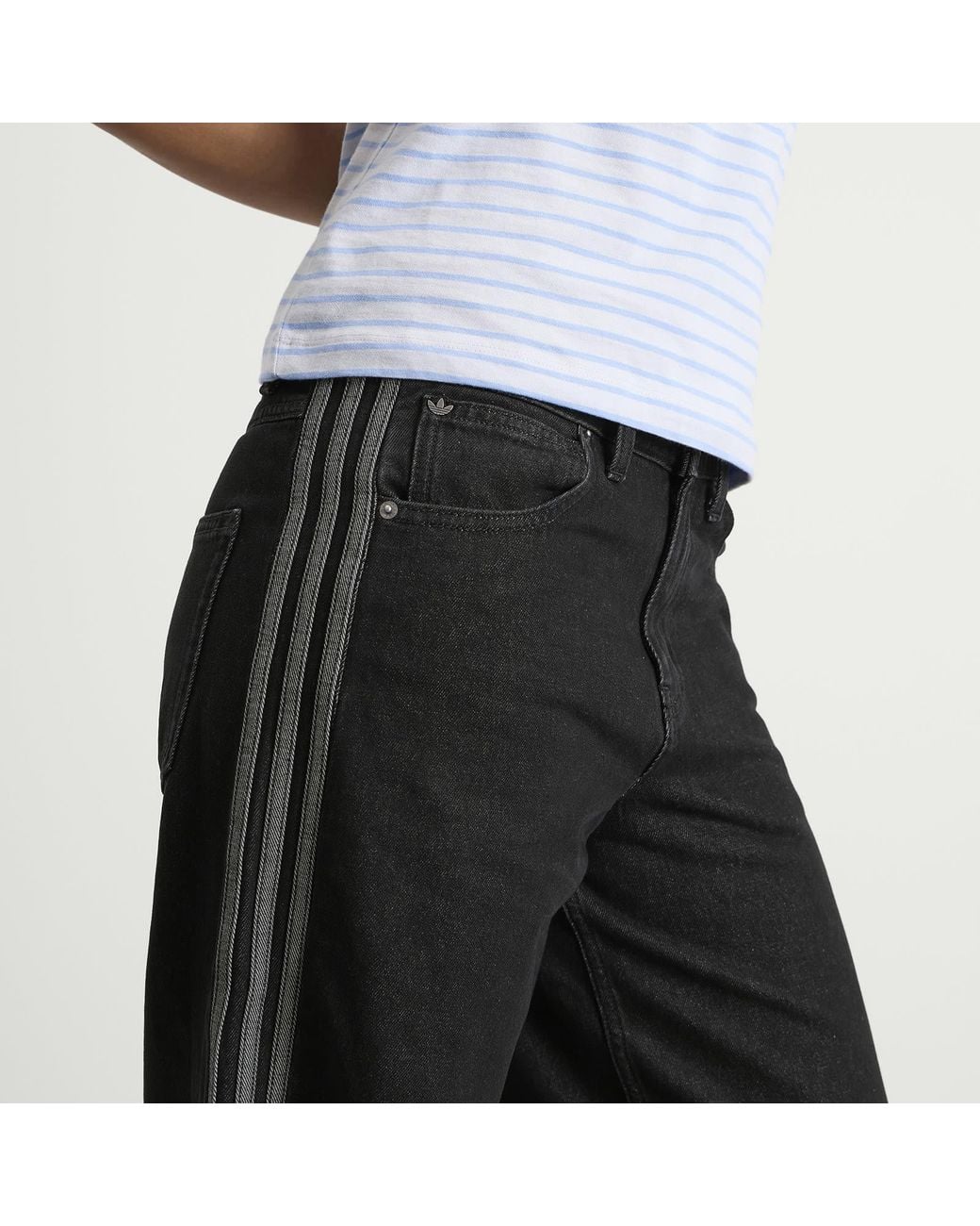 Adidas Black Firebird Denim Trackpants
