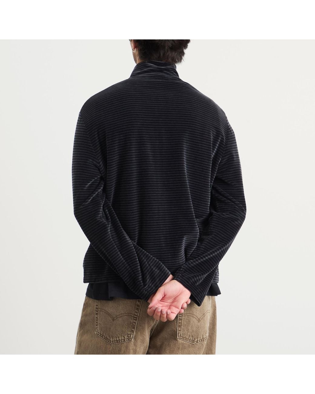 Our Legacy Shrunken Fullzip Polo in Black for Men | Lyst UK