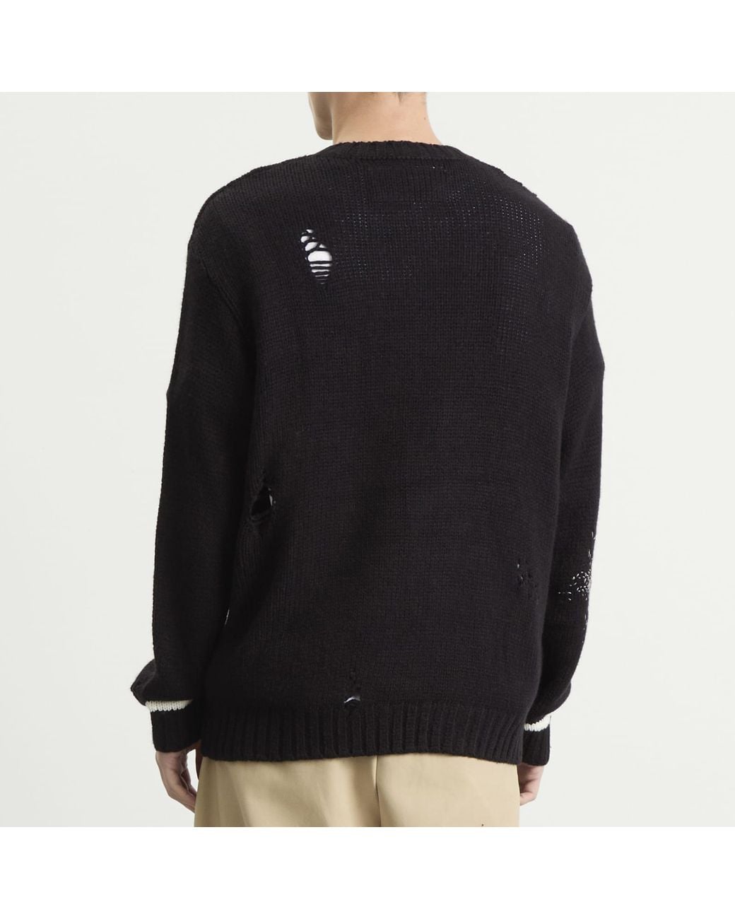 Neighborhood Black Savage Crewneck Sweater for men