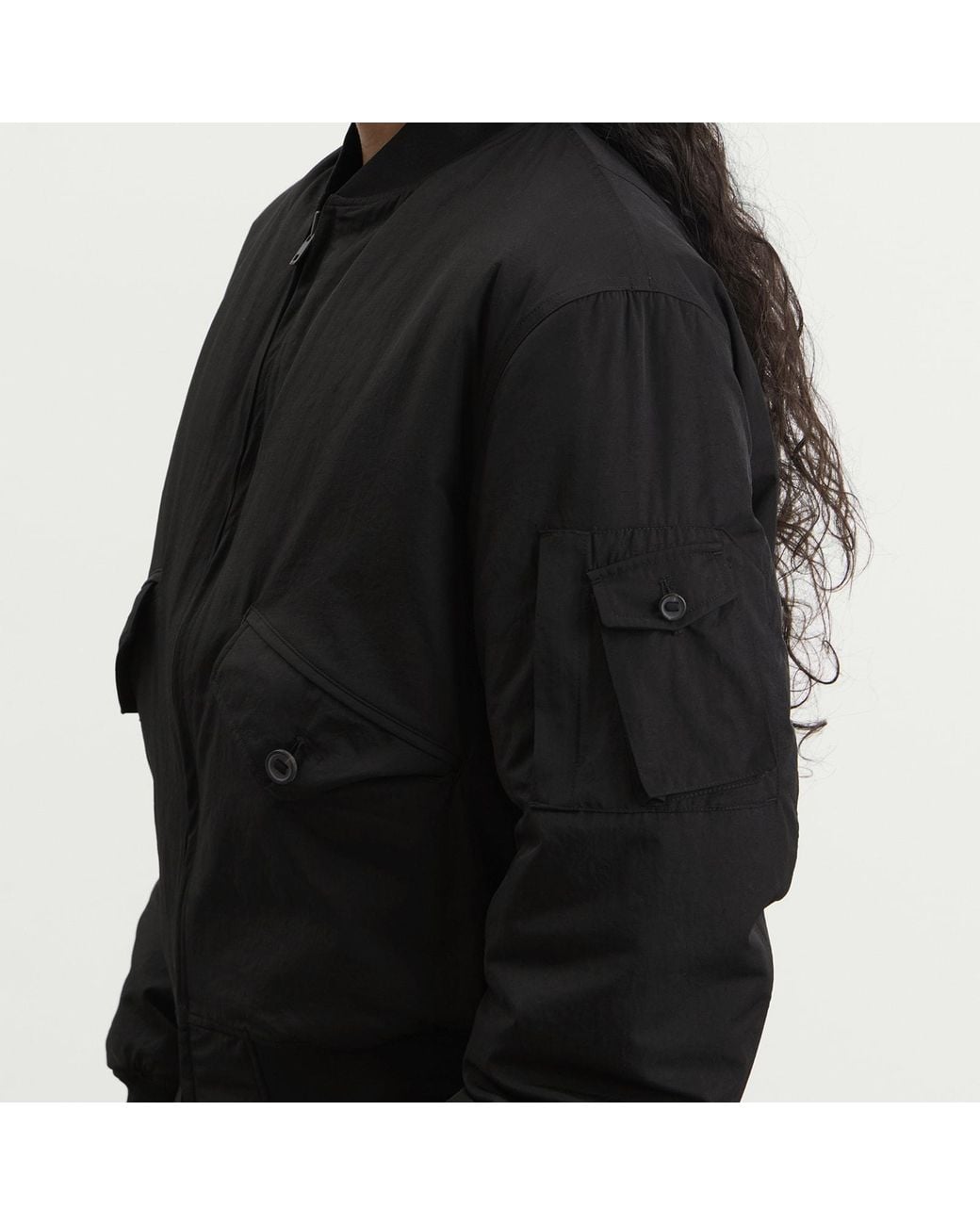 Y-3 Black Nylon Bomber Jacket for men