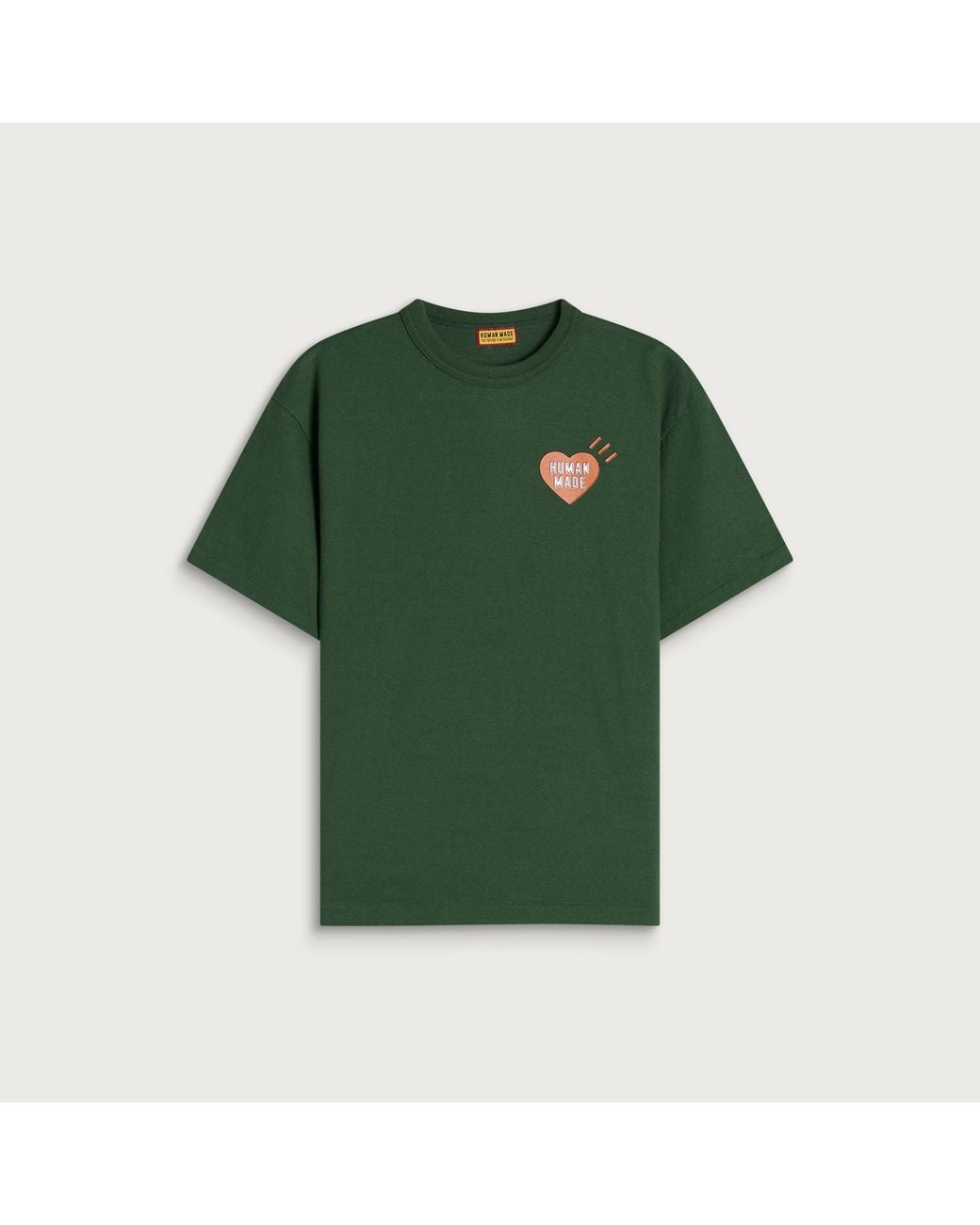 Human Made Green Heart Logo T-Shirt for men