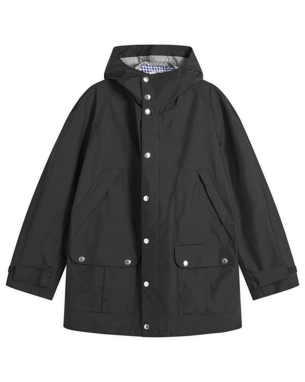 Junya Watanabe Black Nylon Laminated Mackintosh Jacket for men