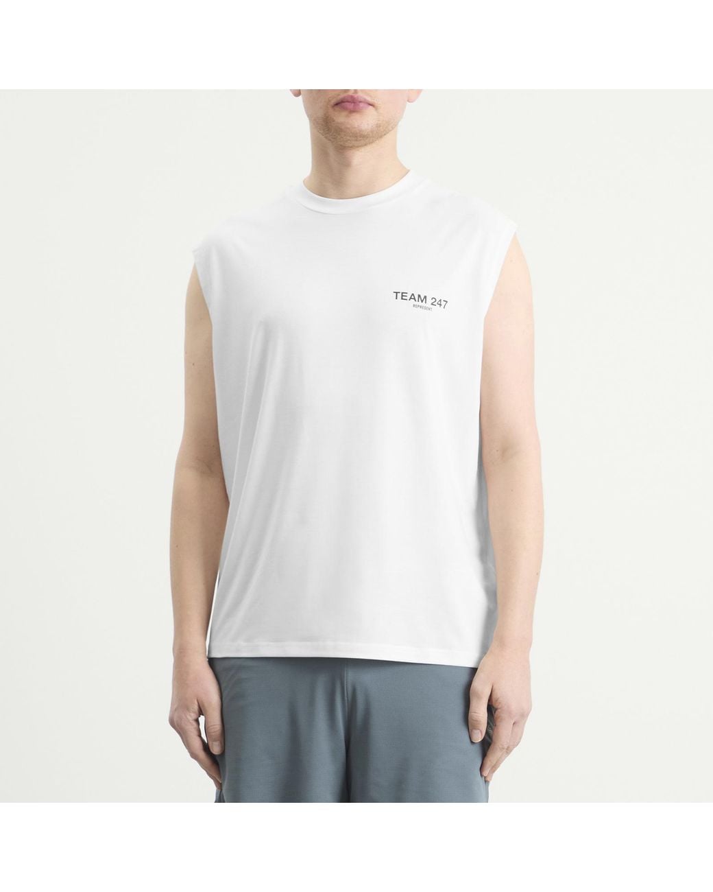REPRESENT 247 White Represent Team 247 Oversized Tank for men