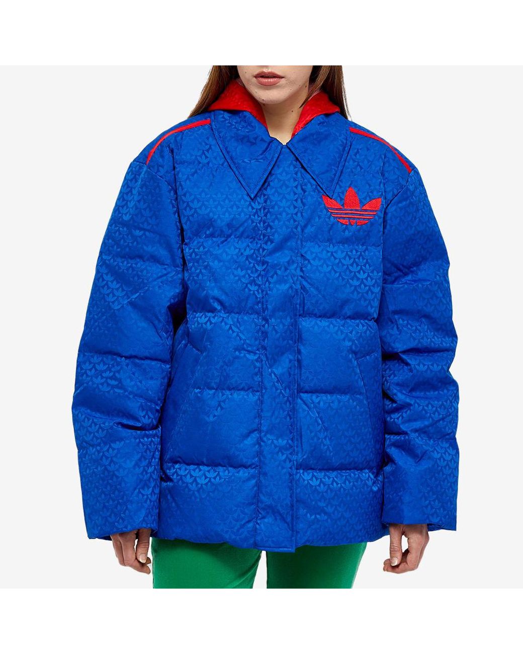 70s〜 adidas puffer blue coat soccer Vintage Adidas Parka Soccer Long Hooded Jacket Blue Logo L
