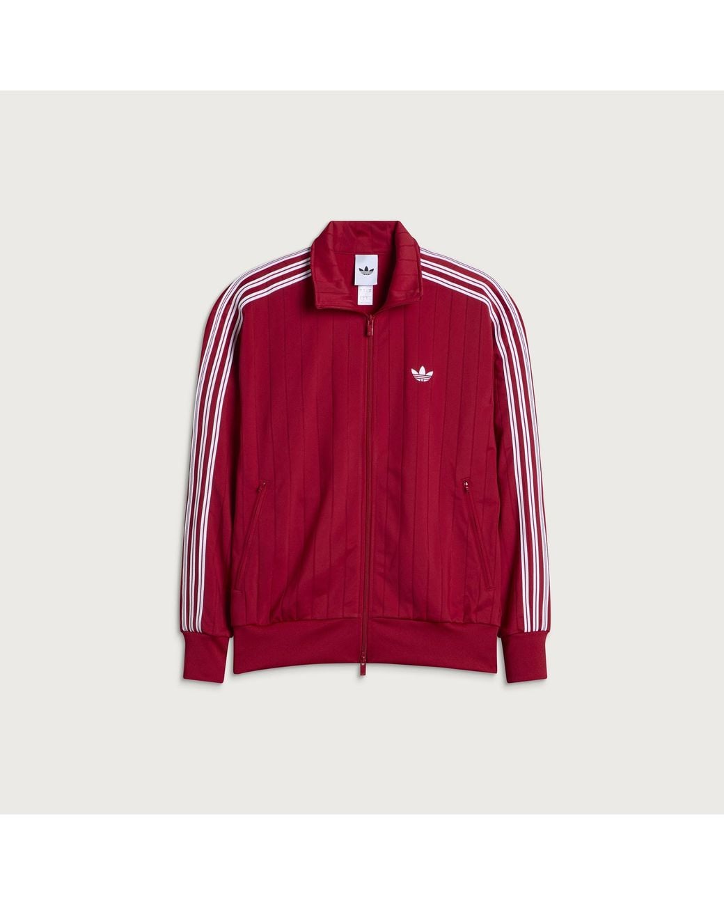 Adidas Red Pinstripe Firebird Track Top for men