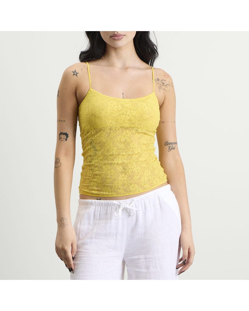Fruity Booty Yellow Lace Vest