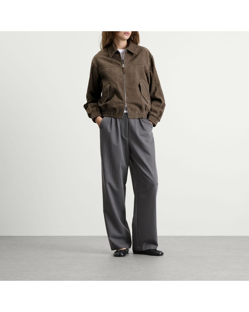 DUNST Brown Refined Suede Blouson