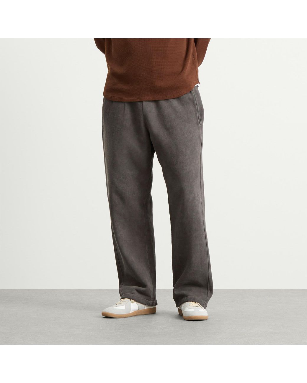Les Tien Gray Heavyweight Oil Washed Classic Pant for men