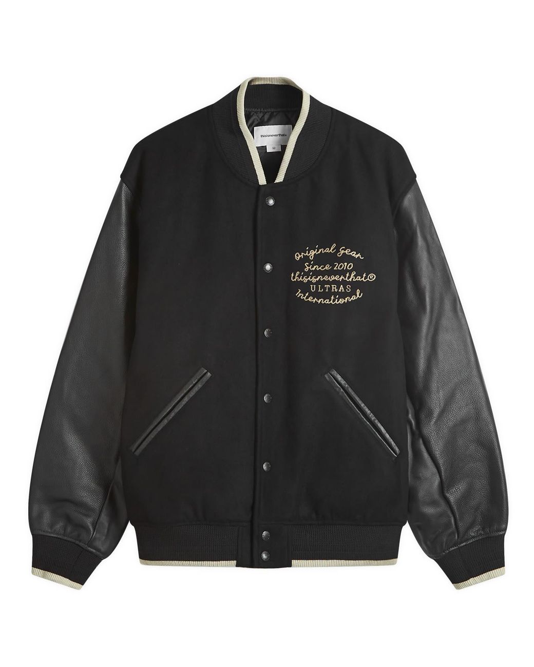 ジャケット・アウター thisisneverthat Varsity Jacket thisisneverthat Varsity Jacket in Black for Men | Lyst
