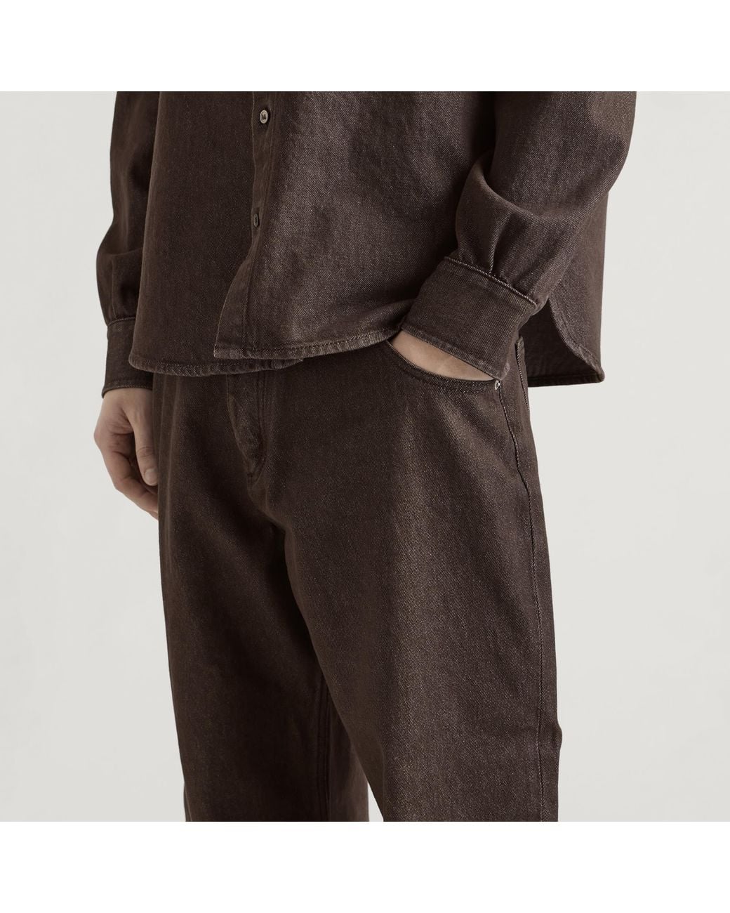 Jacquemus Brown Tempo Denim Straight Leg Jeans for men