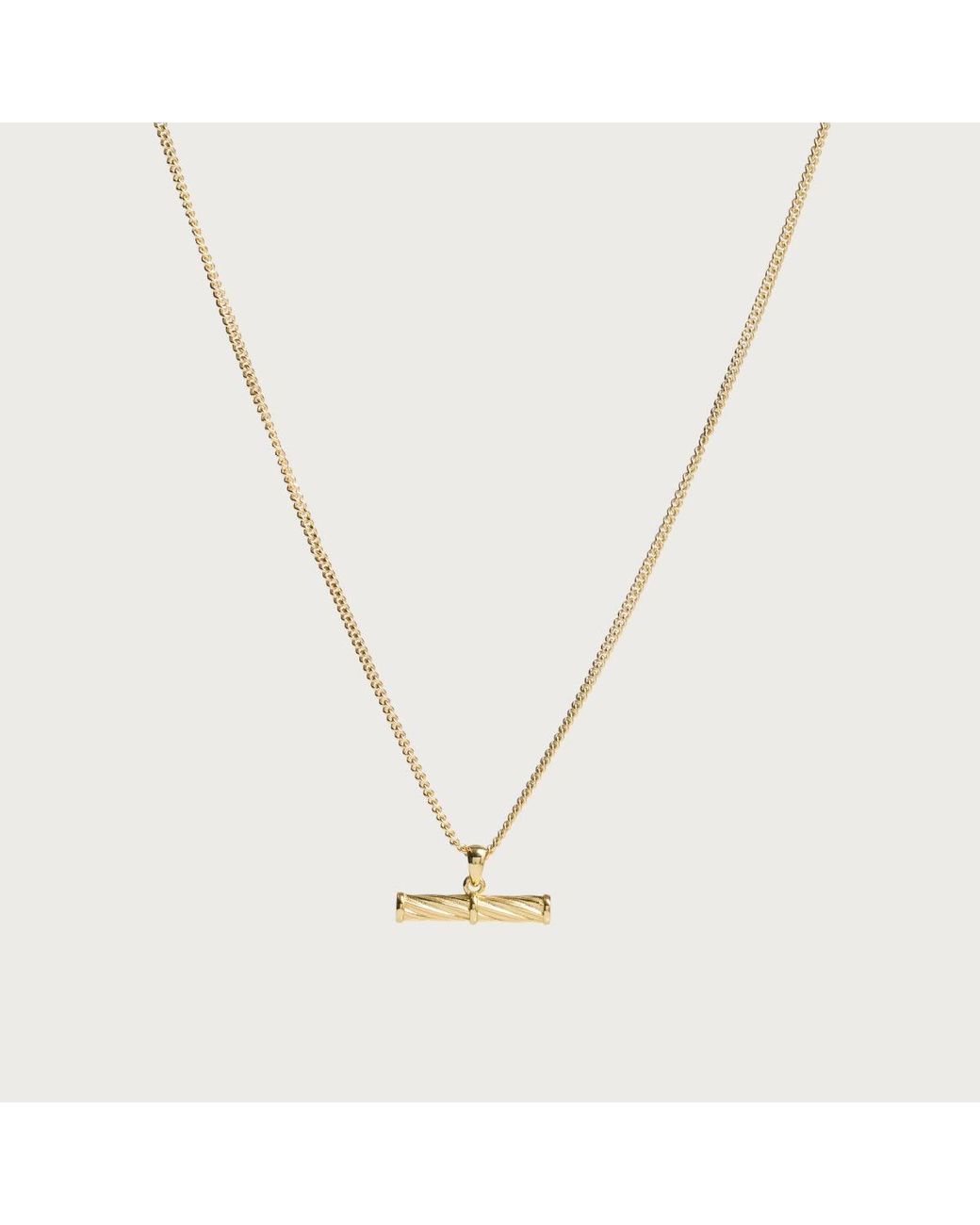 Serge Denimes Metallic Helix T-Bar Necklace for men