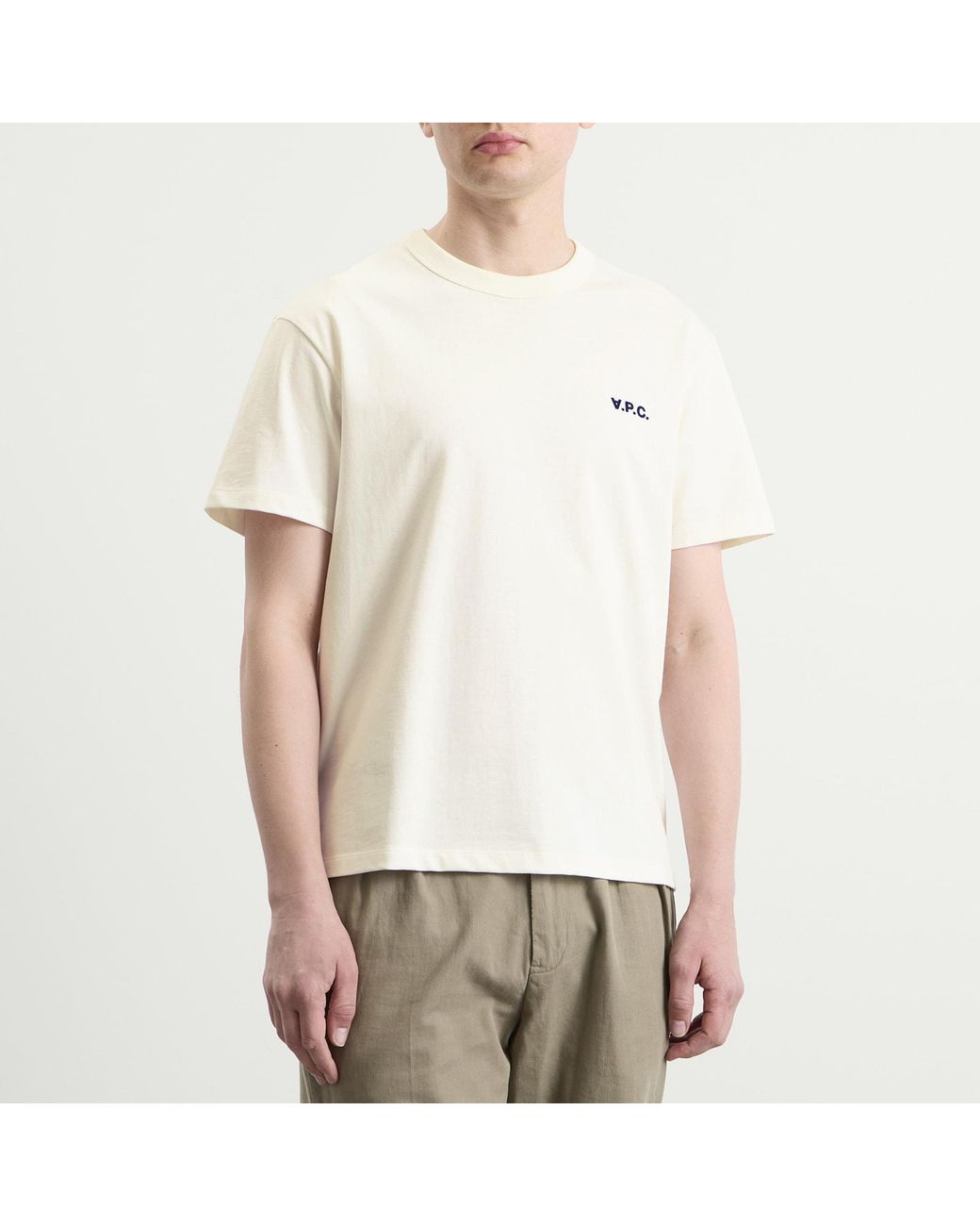 A.P.C. White Rue Madame Logo T-Shirt for men