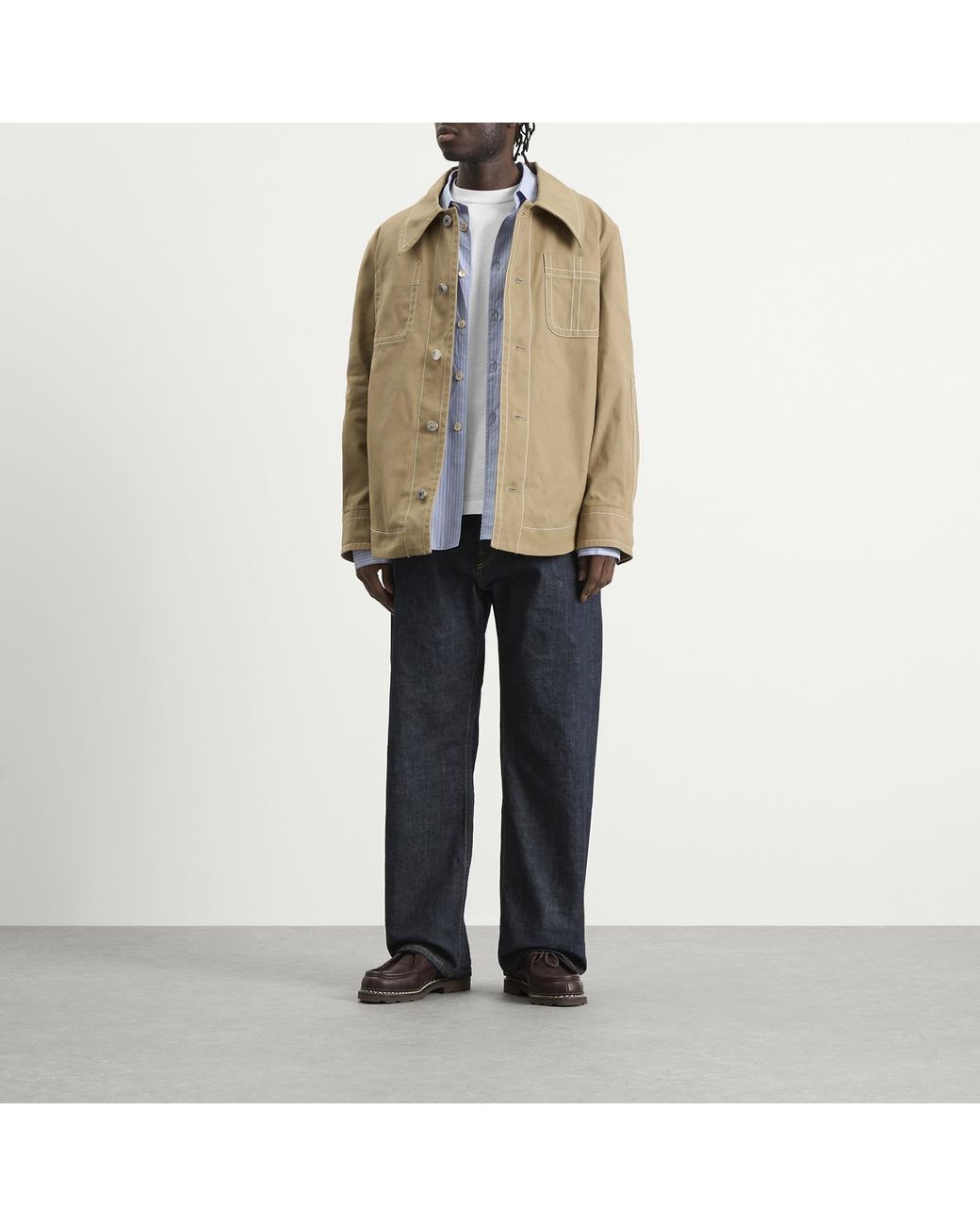 AMI Natural Worker Shirt Jacket for men
