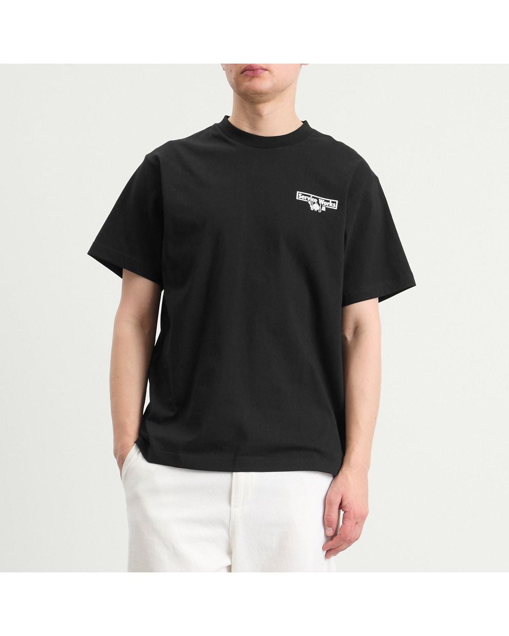 Service Works Black Trademark T-Shirt for men