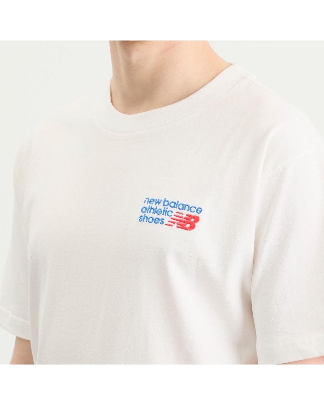 New Balance White Nb Athletics Premium Logo Relaxed T-Shirt for men