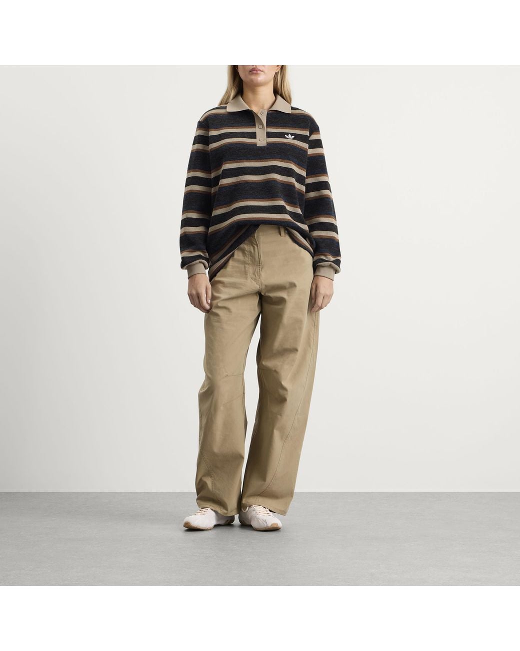 Adidas Black Striped Polo Knit Jumper