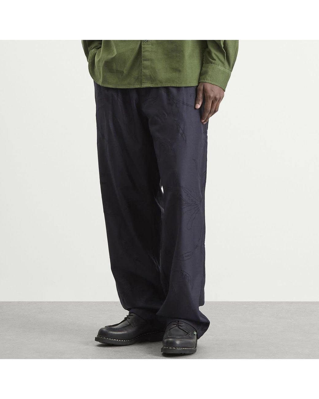 Kardo Blue Antonio Double Pleat Trousers for men