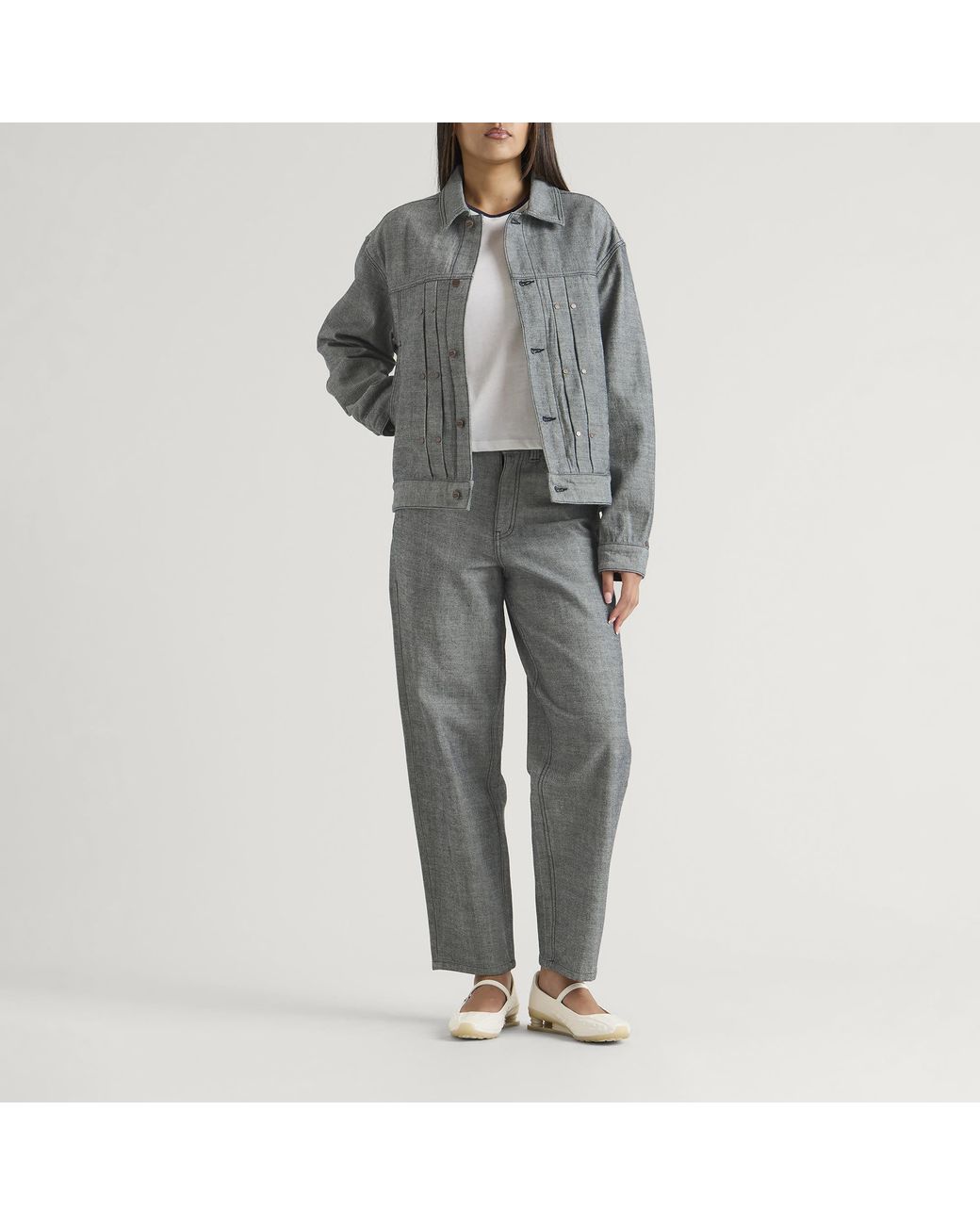 Dime Gray Baggy Denim Pants