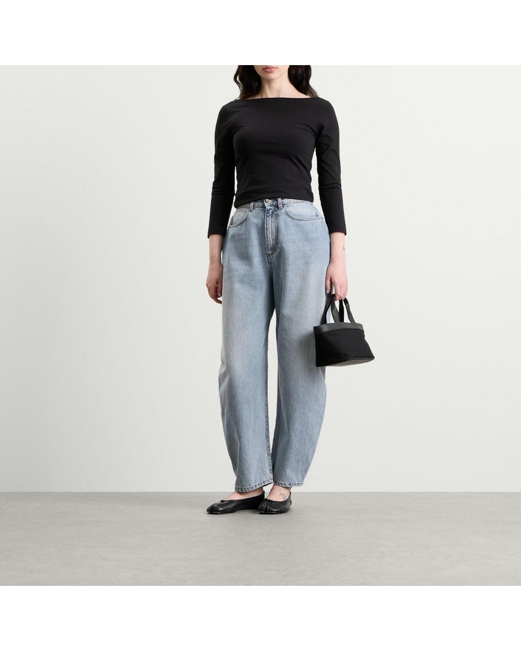 Rohe Blue High-Waist Sculptural Denim Jeans