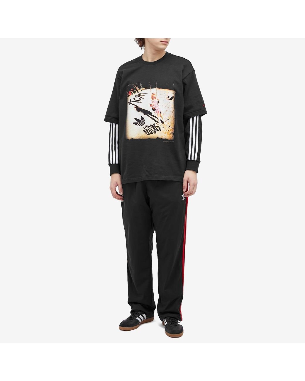 adidas Korn コラボ 長袖シャツ ブラック xl adidas Korn Long Sleeve T-shirt Black - メルカリ