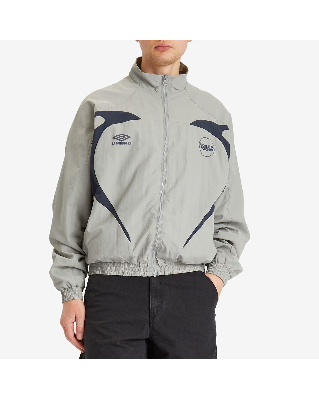 Boiler Room x Umbro Shell Track Jacket Grey - BOILER ROOM