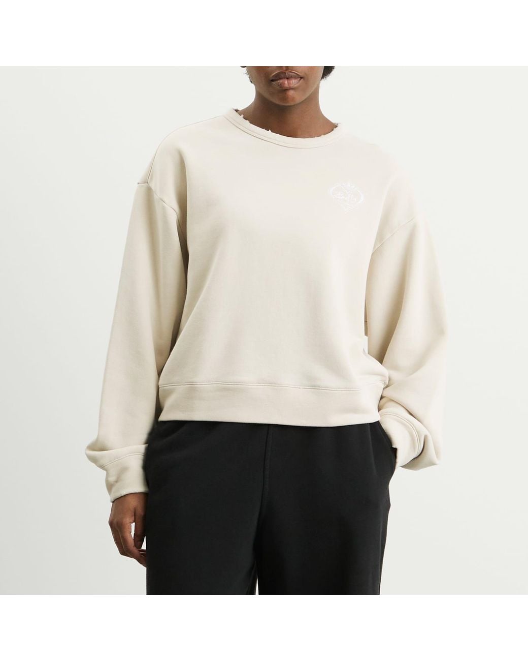 Adidas White Buffy Crew