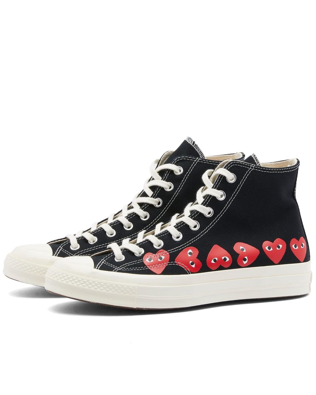 COMME DES GARÇONS PLAY X Converse Multi Heart High Sneakers in Blue for Men  | Lyst
