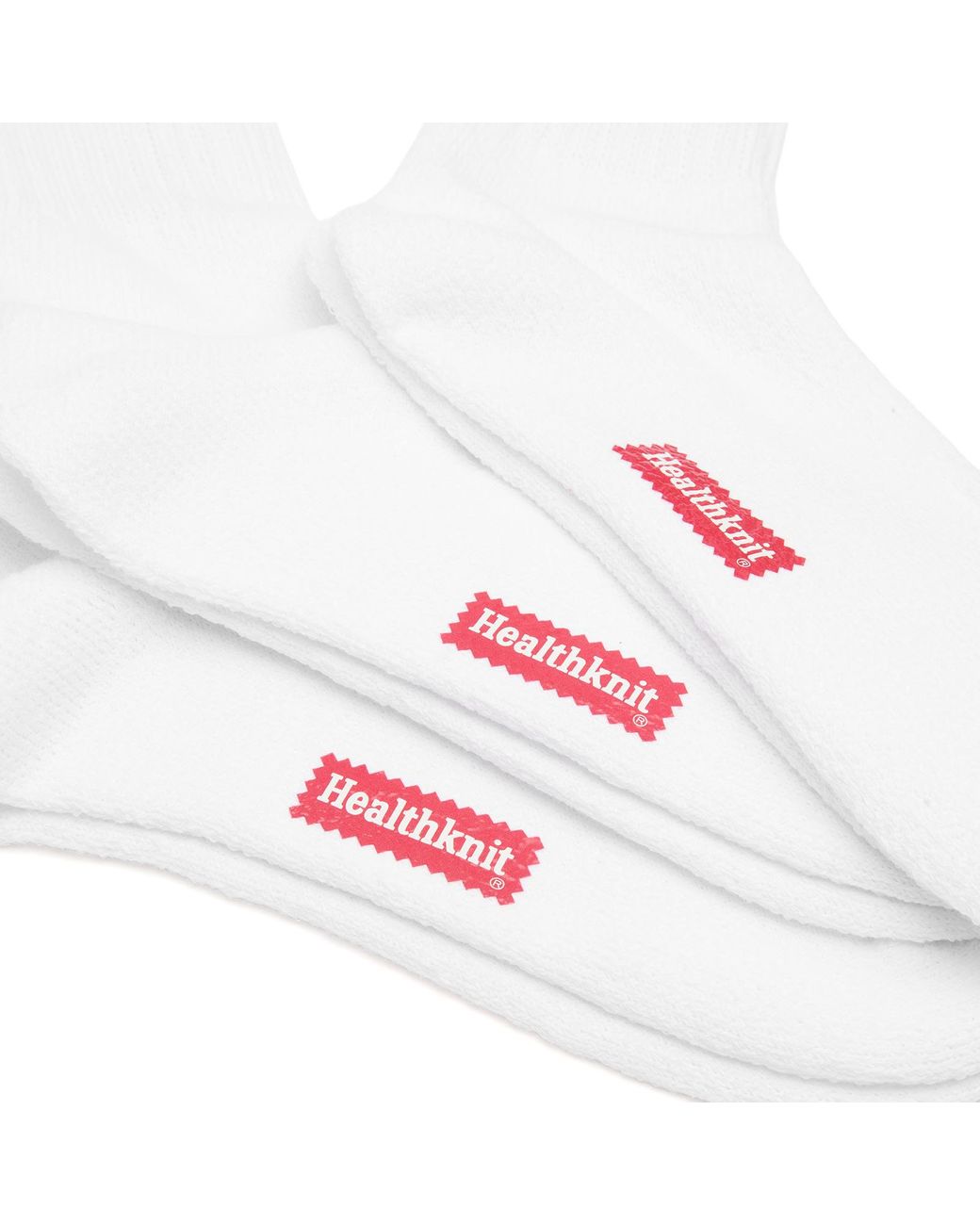Healthknit White Crew Sock
