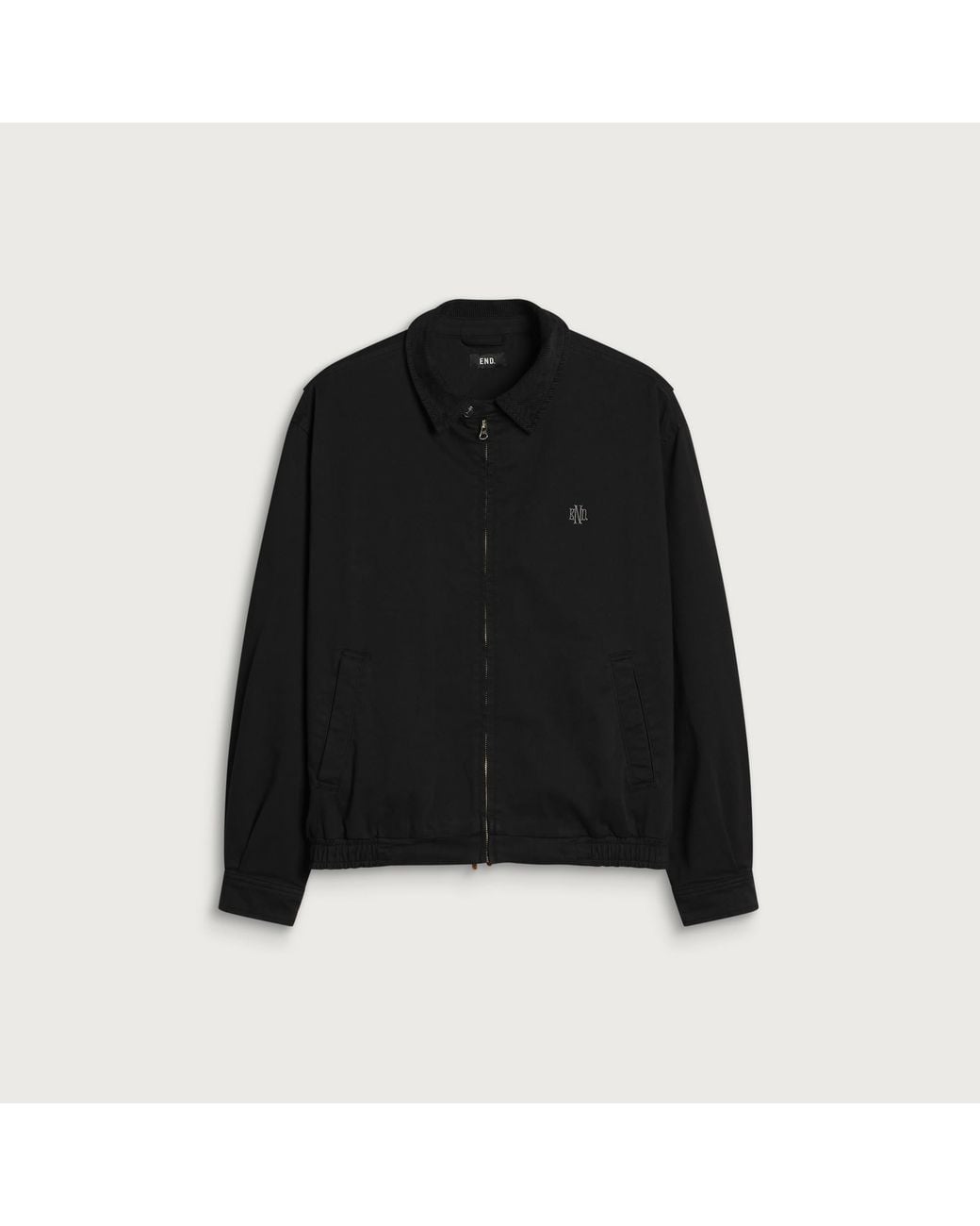 END. Black Monogram Jacket for men