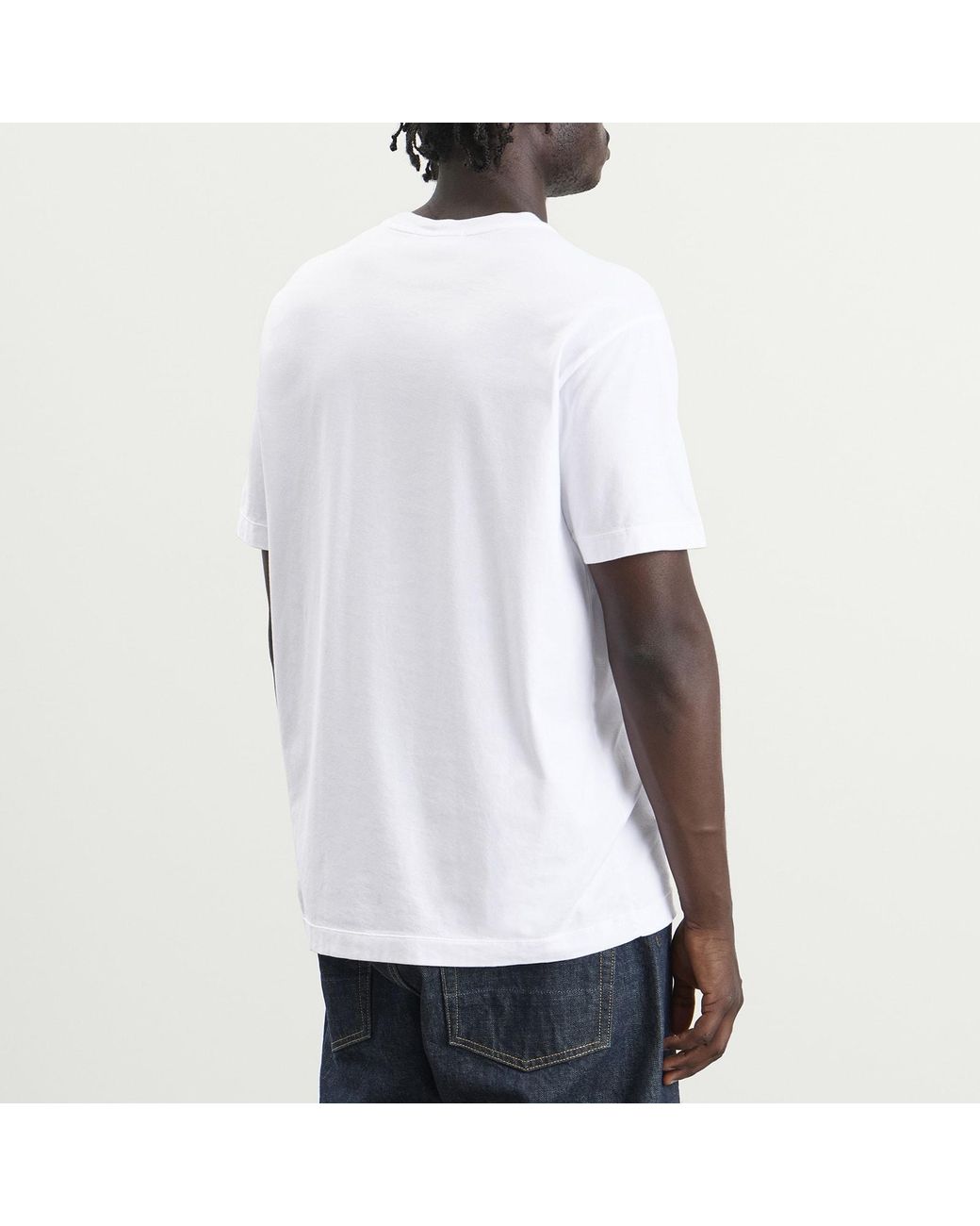 Stone Island White Patch Logo T-Shirt for men