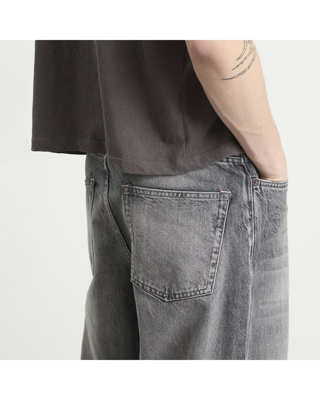 Acne Gray 1981 Gothik Wash Denim Jeans for men