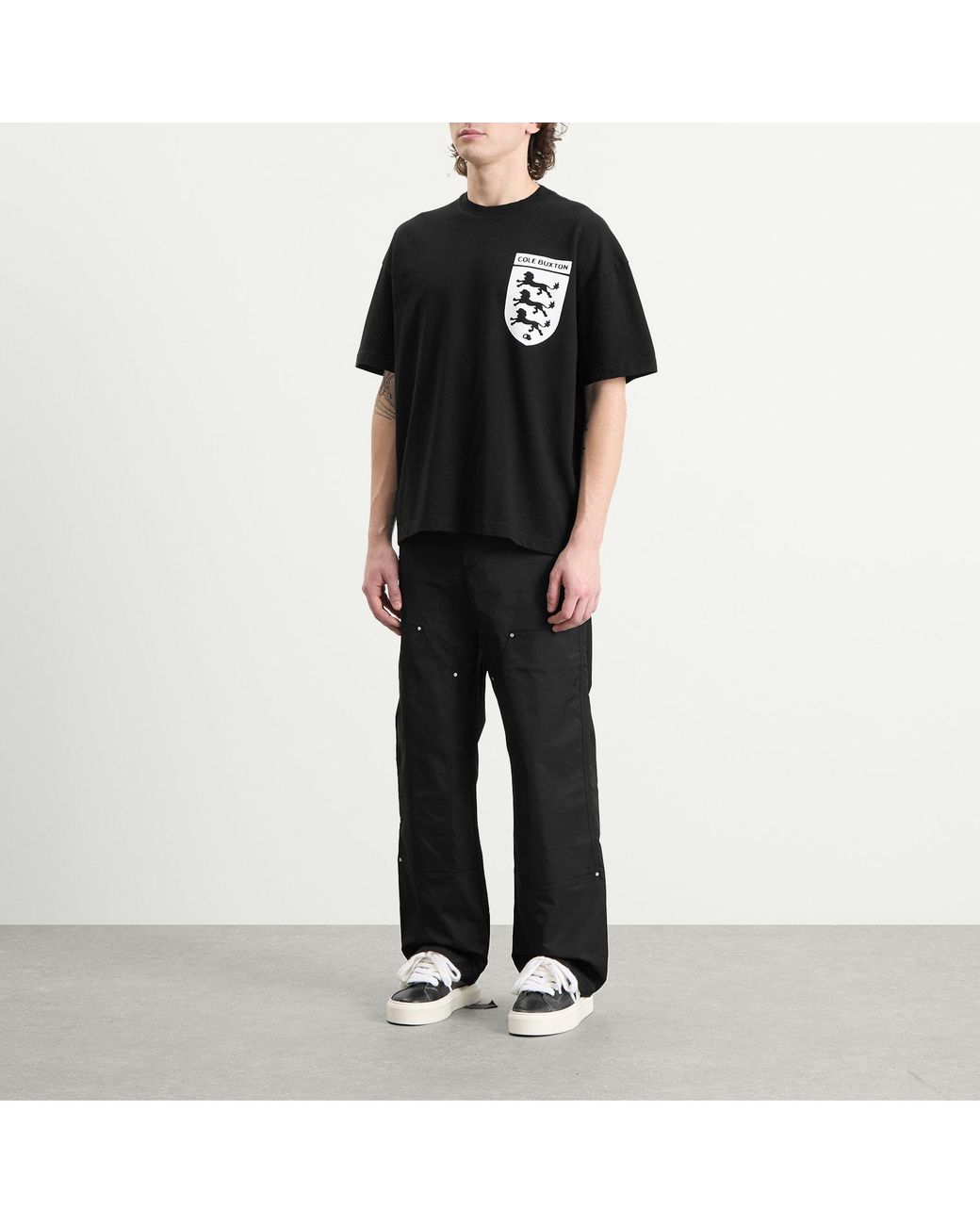 Cole Buxton Black Three Lions T-Shirt for men