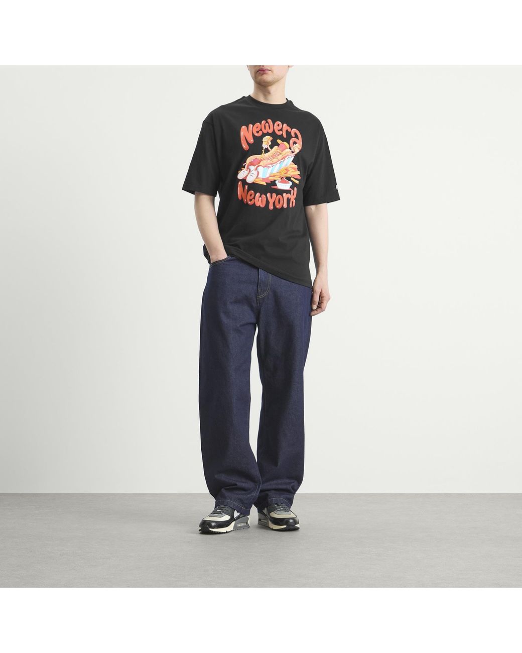 KTZ Black Hot Dog Graphic T-Shirt for men