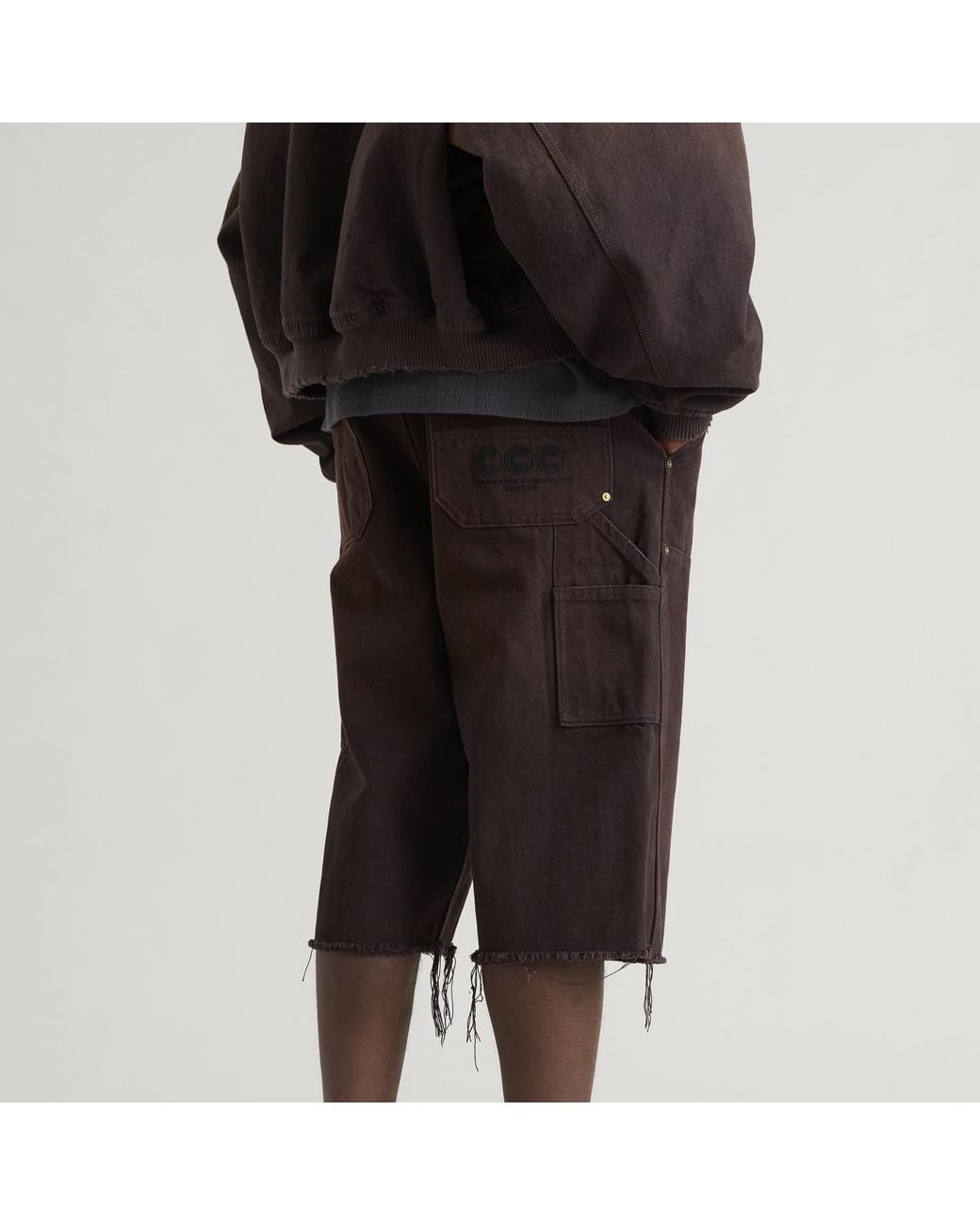 Willy Chavarria Black Workwear Carpenter Short for men